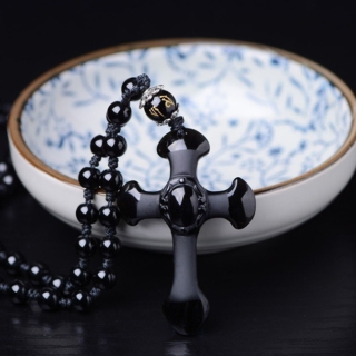 Amulet OCHRANY a PODSTATY BYTIA z obsidiánu MN6013